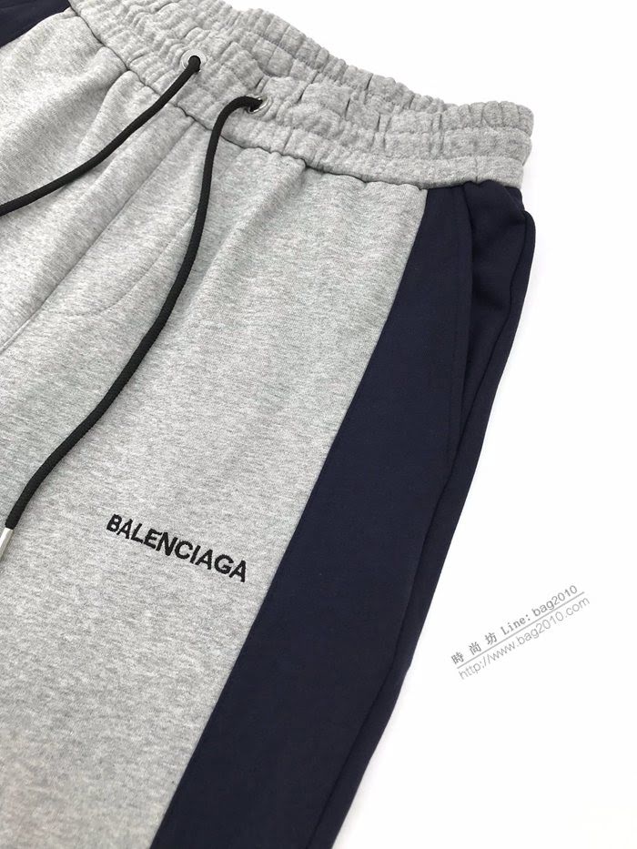 Balenciaga男裝 巴黎世家秋冬新款撞色拼接加厚衛褲  ydi3453
